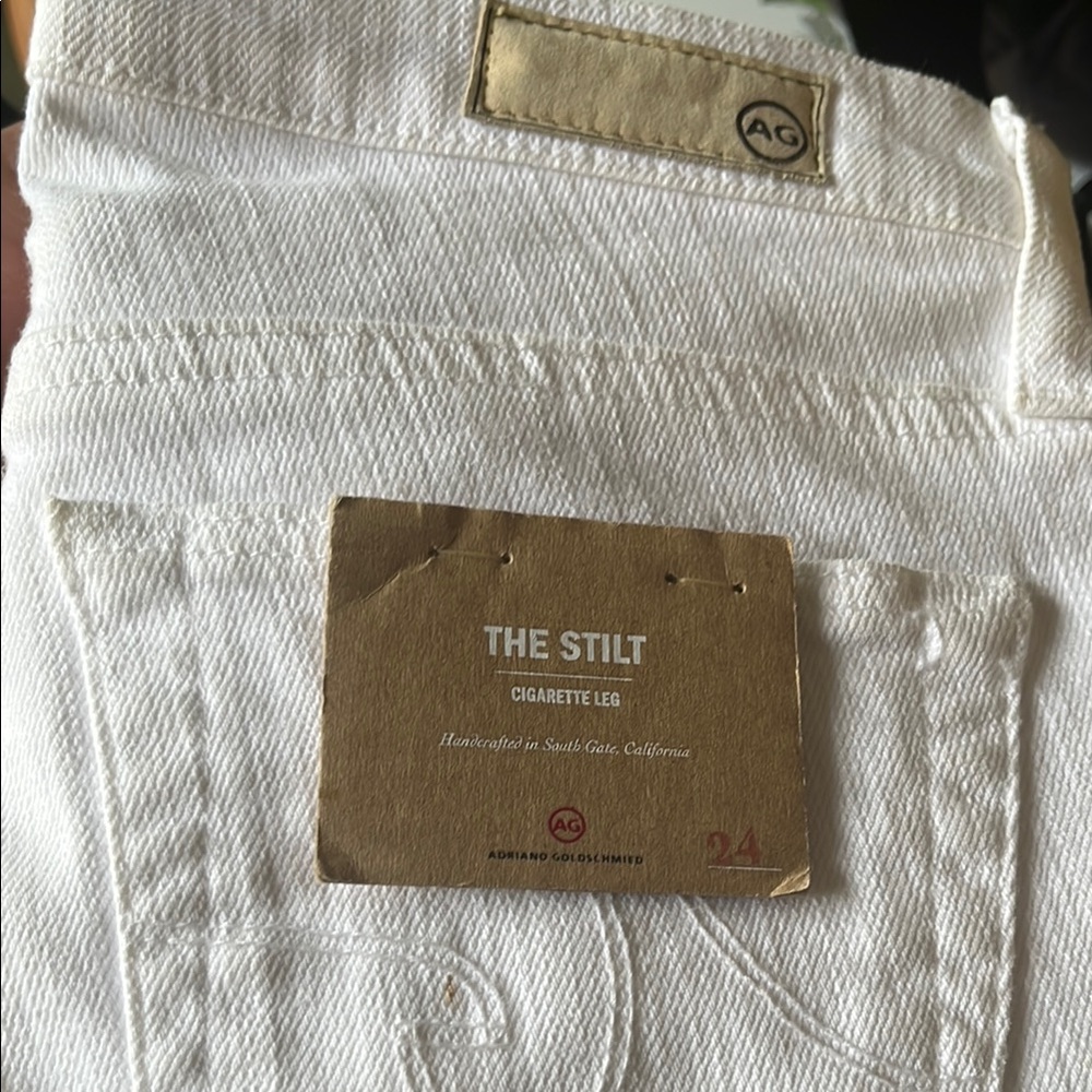 Ag Adriano Goldschmied The Stilt Skinny Jeans in White